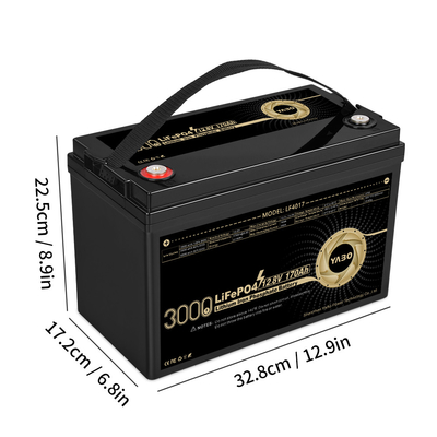 Bateria de lítio recarregável de 12 volts 12 V 170 Ah Lifepo4 Ciclo profundo 4S1P