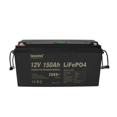 Bateria de fosfato de ferro de lítio 150ah lifepo4 células 12v display LED