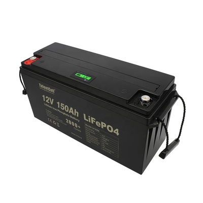 Bateria de fosfato de ferro de lítio 150ah lifepo4 células 12v display LED