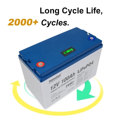 Bateria de golfe Lifepo4 Solar RV recarregável 100ah 12v bateria de lítio lifepo4