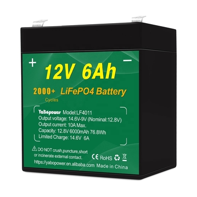 Bateria para motocicleta 12.8v 12v 6ah Lifepo4 Fabricantes Sistema de alarme solar