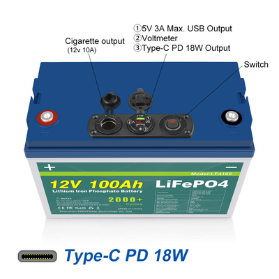 24V 36V 48V 72V 12v 100ah Lifepo4 bateria BMS ferro de lítio ácido-chumbo embutido