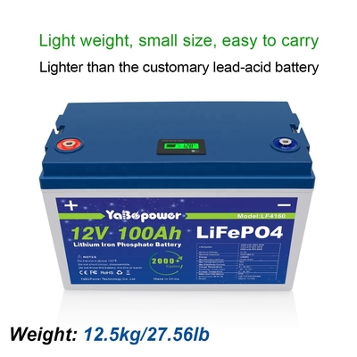 Lifepo4 12v 100ah bateria de lítio ferro fosfato bicicleta elétrica carrinhos de golfe barcos