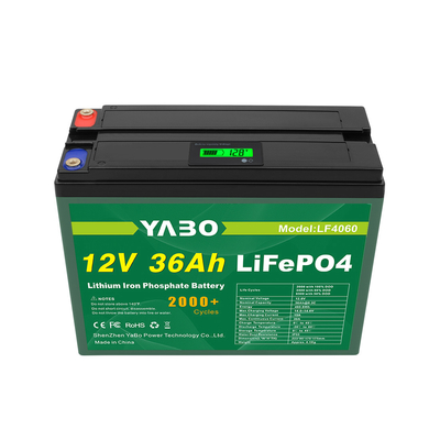 Bateria 12V 36Ah Lifepo4 para armazenamento solar ciclo profundo de energia