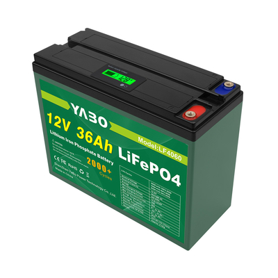 Bateria 12V 36Ah Lifepo4 para armazenamento solar ciclo profundo de energia