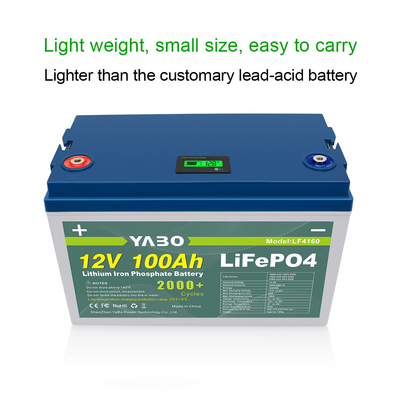100 Ah Lifepo4 12 volts bateria de lítio de ciclo profundo 2000 ciclos substituir gel