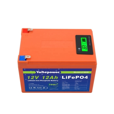 Bateria 6A Lifepo4 de corrente de descarga 12v 12Ah com certificação CE com capacidade proeminente