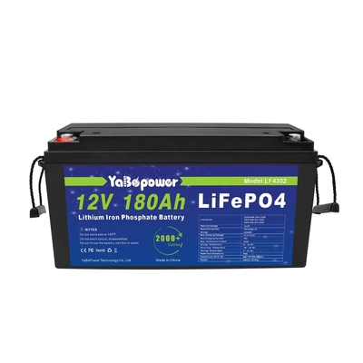 Certificação de alto padrão e qualidade garantida Lifepo4 12v180Ah bateria de íon de lítio para sistema híbrido