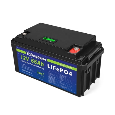 Bateria recarregável de carro 12v 66Ah Lifepo4 de grande capacidade