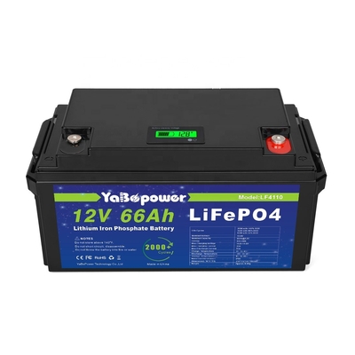 Bateria recarregável de carro 12v 66Ah Lifepo4 de grande capacidade