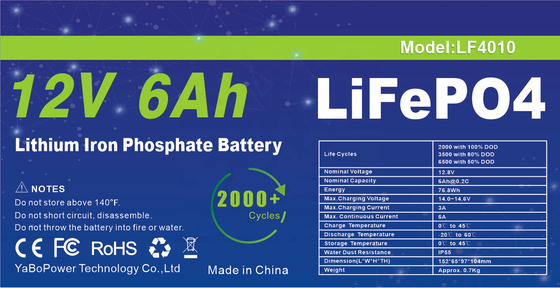 Bateria Smart BMS 12v 6ah Lifepo4 Ciclo Profundo 2000 Ciclos