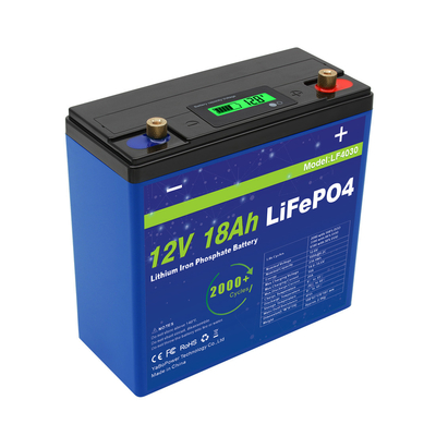 A capacidade grande da bateria de pouco peso de 12V 18Ah Lifepo4 dá um ciclo por muito tempo a vida 3 anos de garantia
