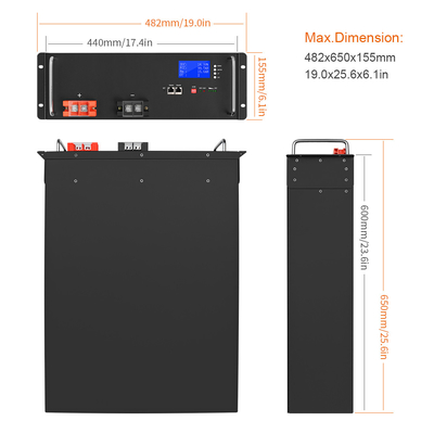Bateria Lifepo4 51,2V 48V 100ah Lifepo4 para inversor
