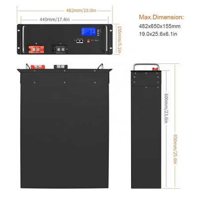 Bateria DIY 48V Lifepo4 Ups Bateria Solar de Íons de Lítio 100ah Célula de Lítio