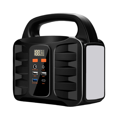Central elétrica portátil movida a energia solar 220 v ac tomada 150 w 50000 mah fonte gerador