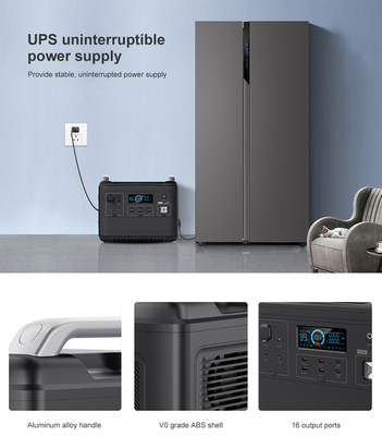 Ups Lithium Portable Power Station Lifepo4 Solar 2000W 1000 Watt Bidirecional Rápido