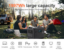Ups Lithium Portable Power Station Lifepo4 Solar 2000W 1000 Watt Bidirecional Rápido