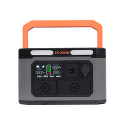 Central elétrica portátil de lítio para geladeira TV 2000Wh carregador sem fio