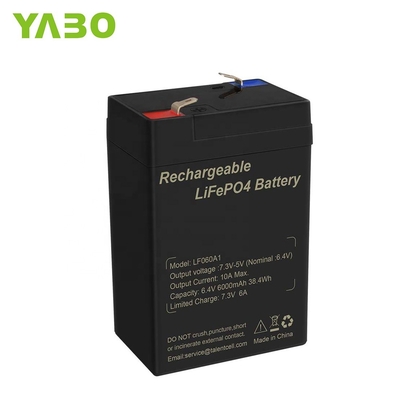 6.4V 4.5Ah 6v 5Ah Ciclo Profundo LiFePO4 Bateria Recarregável Iluminação