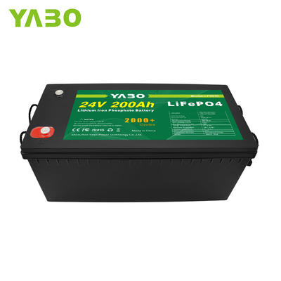 2000 Ciclo de Vida 24V Lifepo4 Bateria Solar Lítio Bateria Fosfato de Ferro 200Ah