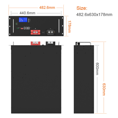 Bateria de sistema doméstico bateria de lítio solar 51,2 V LiFePO4 170 Ah baterias de lítio para sistemas solares 48 V