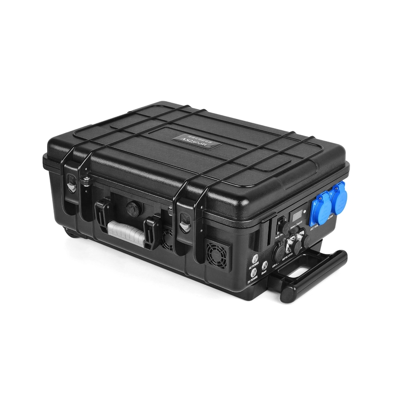 Carro elétrico de lítio portátil banco trolley case fonte de backup solar 2500wh