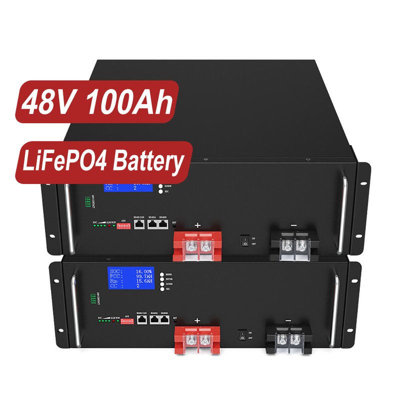Fabricado na China Qualidade Superior 48V 100Ah 5000+ Ciclos UPS Bateria Solar LiFePO4